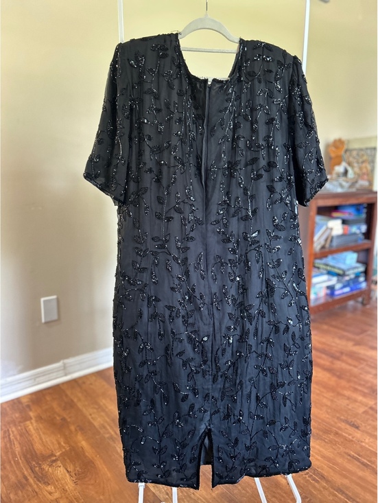 Lane Bryant Dresses & Skirts - Lane Bryant Black Beaded Silk Dress Size 22/24